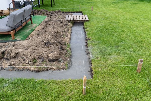 Cement Footer Installation in Battle Ground